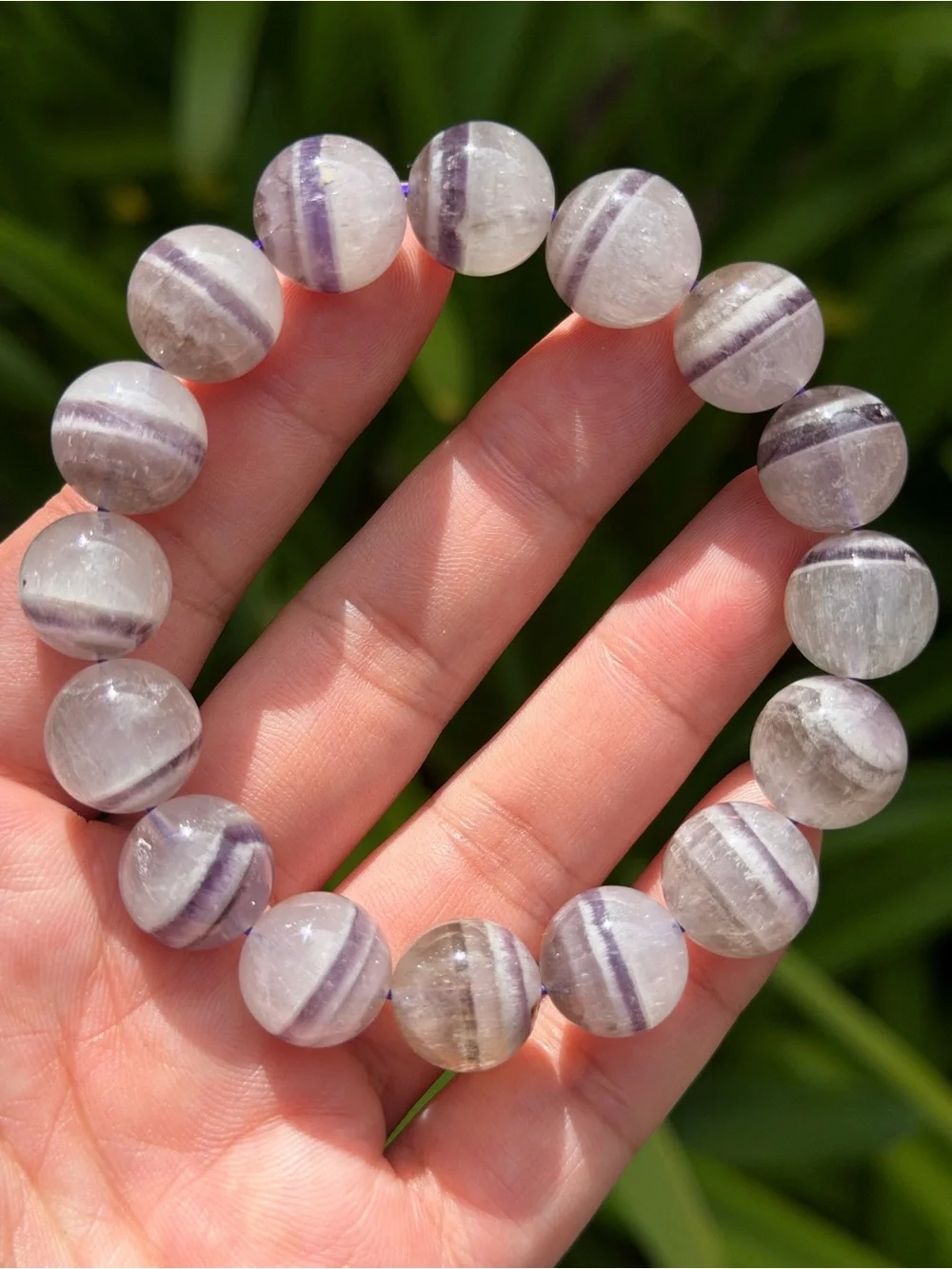 13mm unique banded dream amethyst bracelet 1730